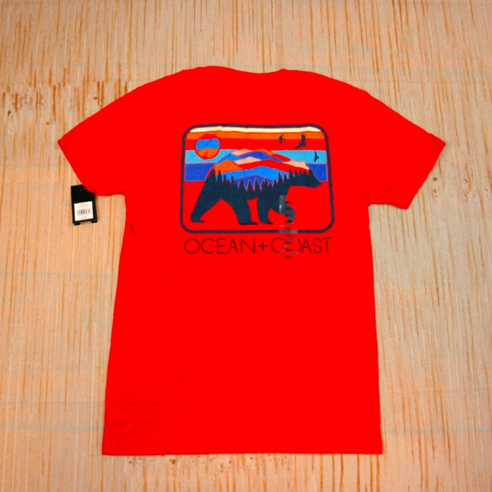 Ocean coast shirt Small Size/ Red Color/